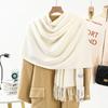 Women'S Thick Warm Solid Color Scarf Autumn And Winter New Style Cashmere Scarf Versatile Wool Scarf
