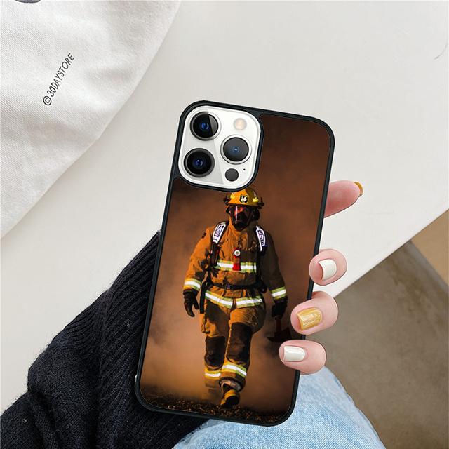 Fireman Firefighter Phone Case For iPhone 17 Air 15 16 Cover  11 13 14 Pro Max 12 Plus Max Fundas