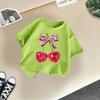 Children's Casual Short-sleeved T-shirt - Summer Girl's Cute Cherry T-shirt