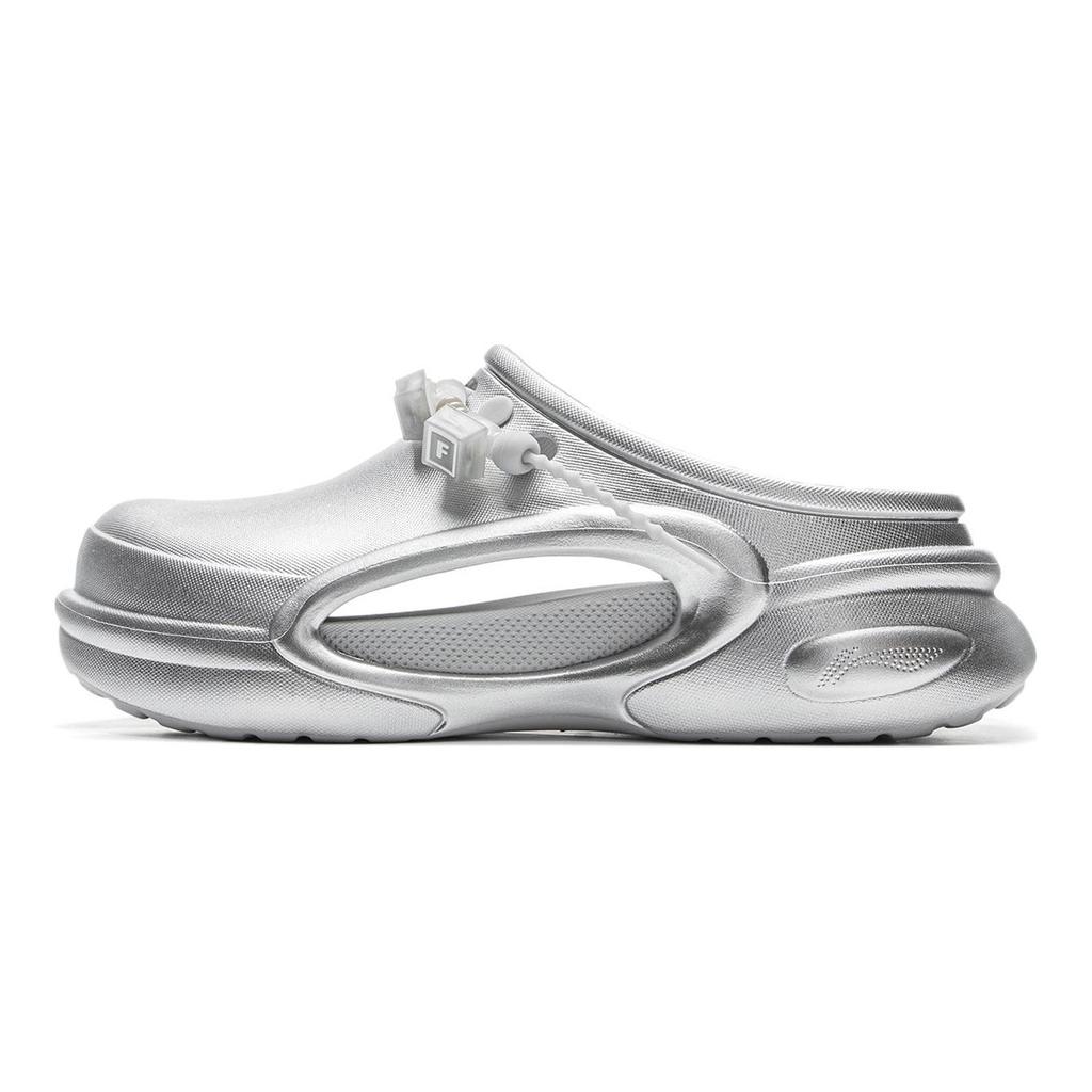 LOL x Li Ning Мягкие износостойкие антибактериальные закрытые тапочки мужские Серебристые AGAV001-6