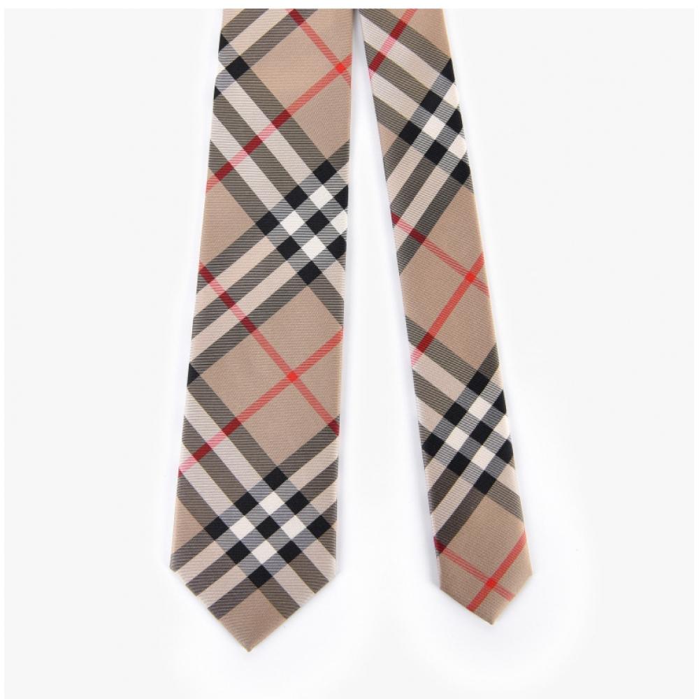 Burberry 8011693 A7026 Шелковый галстук в клетку винтаж