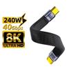Кабель быстрой зарядки 5A, кабель данных USB 4.0 40 Гбит/с, USB C на Type C, короткий кабель, PD 240 Вт, 8K 60 Гц, для Thunderbolt 3/4, iPhone 15 Pro Max