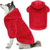 Fuzzy Warm Dog Fleece Hoodie Soft Double-Sided Plush Dog Sweater Apparel Cozy Puppy Hooded Coat for Cats and Dogs