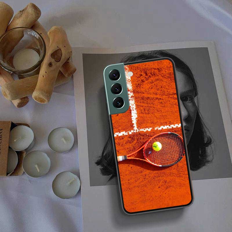 Теннисная ракетка Теннисный мяч Чехол для телефона Для Samsung Galaxy S22 S25 Ultra S21 S10 Plus S26 Edge S20 S23 S24 FE Чехол Силиконовый Так