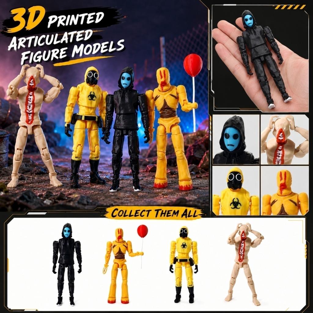 3D-печатная шарнирная экшн-фигурка с множеством суставов для коллекционеров и энтузиастов. Подходит для демонстрации и кастомизации.