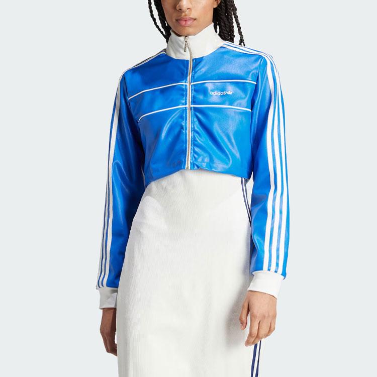 adidas Укороченный спортивный топ Originals Premium, женские топы, синий IN0815
