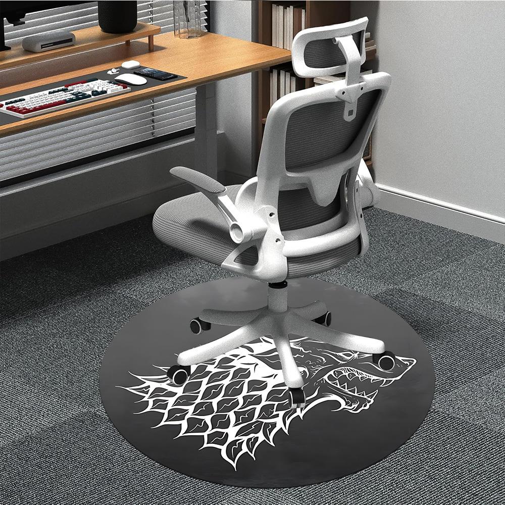 1pc Direwolf, House StarkChair Carpet for Office, Non-slip, Soft and Durable Office Rug for Interior Decoration, Perfect for Office yy250925083