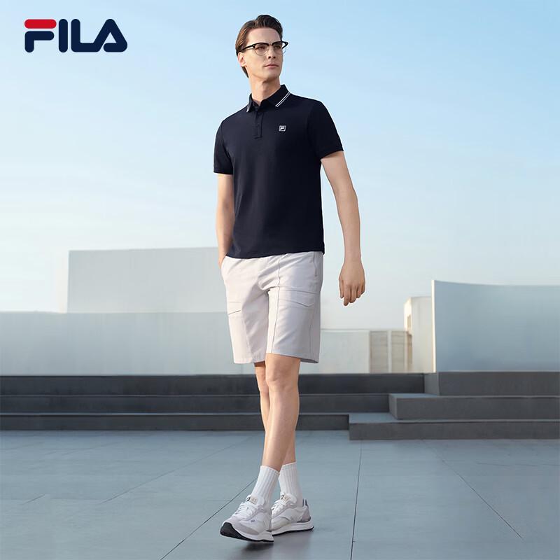 Fila Мужская элитная вязаная футболка-поло с коротким рукавом