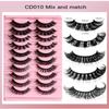 Fake Lashes Super Volume Extensions 3D Mink Hair False Eyelashes Russian Volume DD Curl Lashes