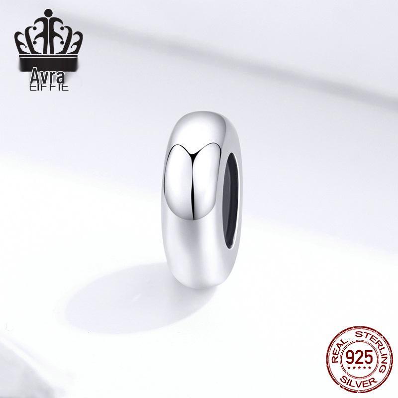 Aifle Sterling Silver S925 Spacer Beads - DIY Jewelry Accessories for Bracelets