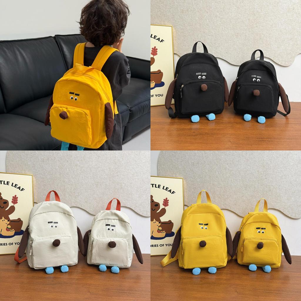 Unisex Kids Backpack With Fun Solid Color Design And Stitching Details For School