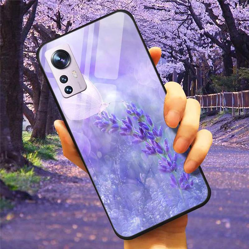 Чехол для Xiaomi 12X 12 Pro Закаленное Стекло Звездный Мрамор Жесткая Задняя Крышка для Чехлов Xiaomi Mi 12 / 11 Lite 5G Роскошный Защитный