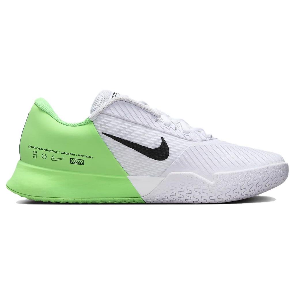 Nike Court Air Zoom Vapor Pro 2 HC White Poison Green Women Sneakers Black DR6192-105