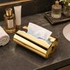 Stainless Steel Tissue Box, with Irregular Wavy Grooves Design, Smooth Paper Extraction Waterproof Tissue Holder for Kitchen
