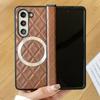 Роскошный деловой ретро чехол-книжка из мягкой кожи на петлях для Samsung Z Fold 7 6 5 4 3, магнитная противоударная защитная задняя крышка