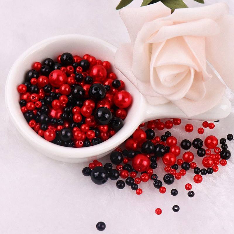 Смешанный размер искусственный жемчуг DIY изготовление ювелирных изделий бусины с отверстием цветные жемчужины