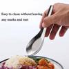 12pcs Steel Spoon Tableware Soup Rice Tableware Spoon Flat Deepened Polished Chinese Y9T0