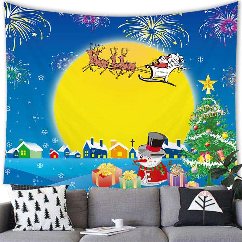 С Рождеством мультфильм снеговик трансграничная поставка гобелен настенное одеяло