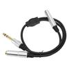 6.35mm To Dual 6.35mm Y Splitter Cable Professional 14 Inch Stereo Cable for Amplifier Microphone