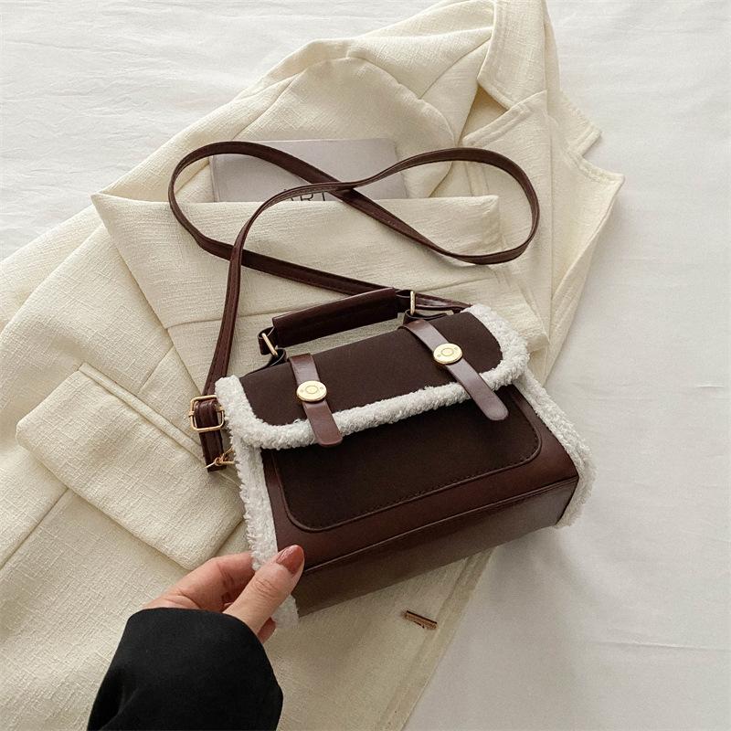 Простая повседневная сумка для поездок на работу в стиле ретро, зимняя повседневная сумка-мессенджер в стиле ретро большой вместимости, простая сумка через плечо