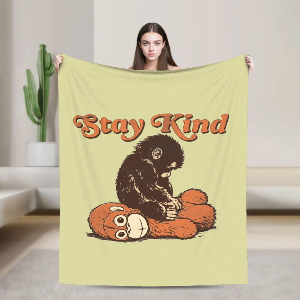 Soft Bedding Throws Travel Monkey Punch Blanket Flannel Bedspread For Bedroom Trend Sofa Bed Cover