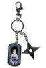Naruto Shippuden Chibi Sasuke Dog Tag Shuriken Keychain &