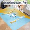 Custom Text Printed Rug Lazio FC Non Slip Floor Carpet For Home Room Decor