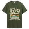 Винтажные футболки ограниченного выпуска 1979 года на день рождения, подарки, хлопковые летние футболки, топы, футболка унисекс с рисунком, одежда больших размеров