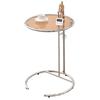C Shaped Transparent Glass Lift Coffee Table Stainless Steel Simple Household Sofa Table Side Table