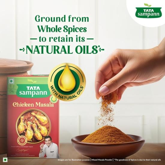 TATA Sampann Куриная масала с натуральными маслами, 100 г, приготовленная шеф-поваром Сандживом Капуром, с эксклюзивным советом шеф-повара, насыщенный аромат и вкус