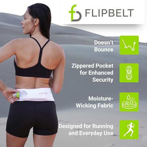 FlipBelt Поясная сумка для бега и спортзала, с молнией, карбон, FZC M