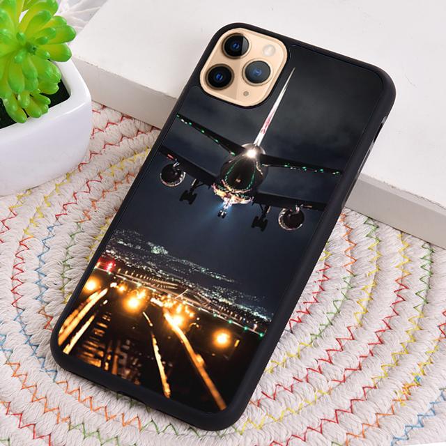 Airplane Night View Plane Phone Case For iPhone 17 Air 16 pro max 15 14 plus 12 13 Shell Cover coque