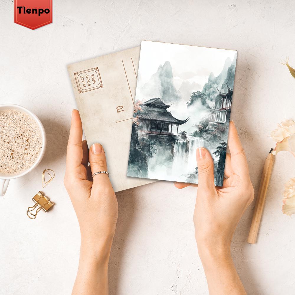 32 шт., пейзажные открытки в старинном стиле, наклейки на стену, почтовые карточки, поздравительные открытки, открытки для DIY, сувенирные открытки, декор