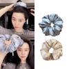 Large Elastic Ponytail Scrunchie Solid Color Hair Band Headwear for Women Girls Hair Accessories