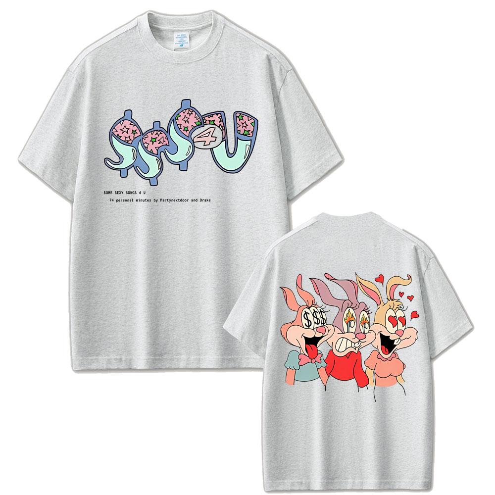 Rapper PARTYNEXTDOOR & Drake Album Some Sexy Songs 4 U SSS4U 2025 T-shirts Men Hip Hop Oversized T Shirts 100% Cotton T-shirt