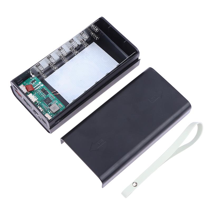 T12 Быстрая Зарядка Qc3.0 DIY 12 x 18650 Корпус Power Bank Держатель Портативный Контейнер для Хранения Батарей С ЖК-Дисплеем