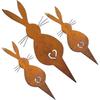 3 шт. деревенский железный колышек для кроликов, декоративный пасхальный металлический колышек для животных для двора