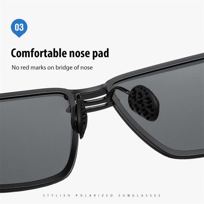 Мужские фотохромные поляризационные солнцезащитные очки классического дизайна с металлической оправой, спортивные очки на открытом воздухе, антибликовые очки UV400, очки ночного видения для вождения