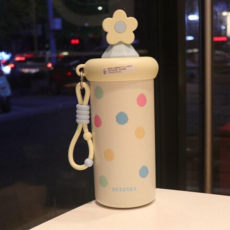 Insulated Cup with Large Capacity and Straw, Portable Water Bottle for Girls, Stylish 2025 New Model, Special Cup for Students Going to School