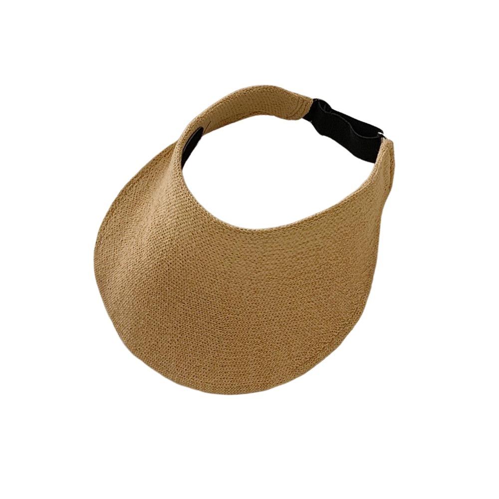 Wide Brim Summer Visors Hat Anti-UV Empty Top Hat Foldable Sun Hat for Travel Outdoor Beach