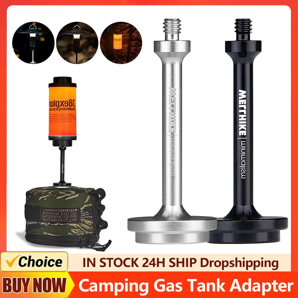 Lantern Gas Tank Bracket Camping Gas Tank Adapter Portable Lamp Extension Pole Aluminium Alloy Versatile Camping Accessories
