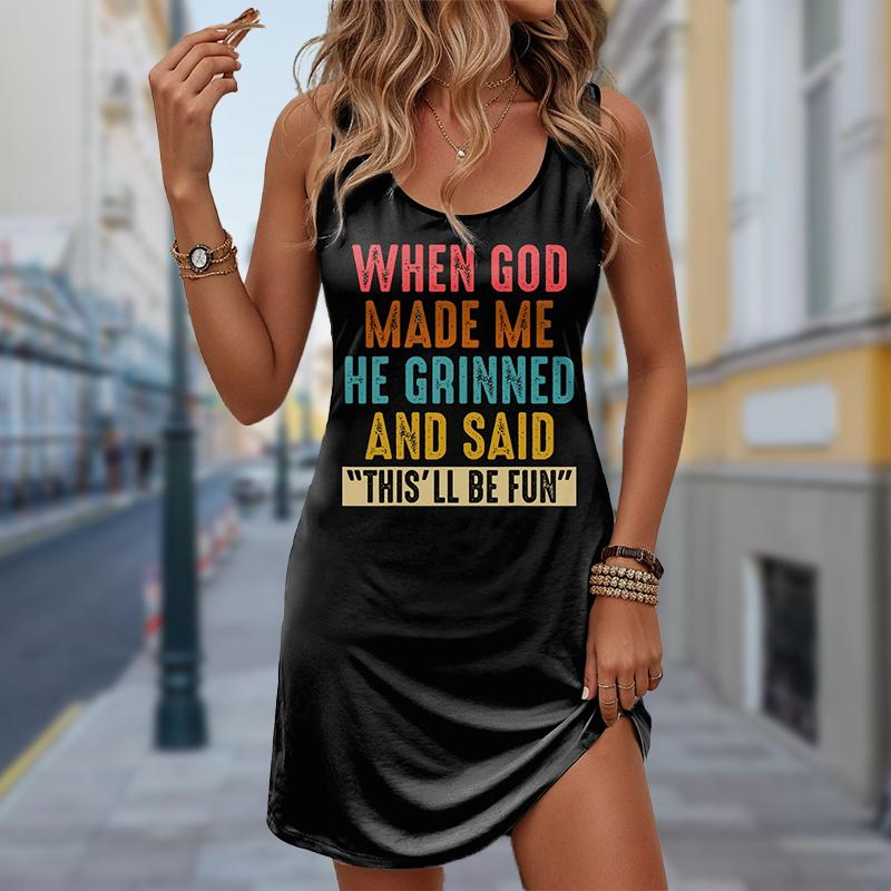 Женское платье из двух частей с имитацией розы и монограммой, без рукавов, с круглым вырезом, свободное, мягкое и удобное, большого размера