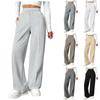 Women's Solid Color High Waist Wide Leg Casual Loose and Fleece Pant Pant