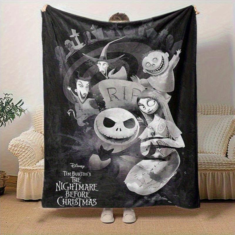 1 шт., Уютное одеяло для дома «Кошмар перед Рождеством»: Идеальный подарок для спальни, гостиной, в дорогу, для кемпинга, в машину