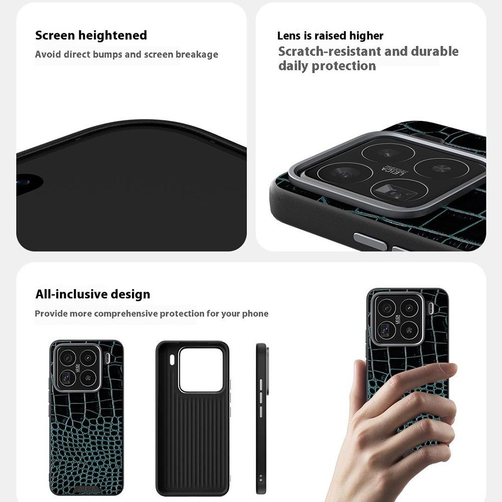 ABEEL Магнитный чехол для Xiaomi 15 Pro Задняя крышка с текстурой крокодила и микротиснением