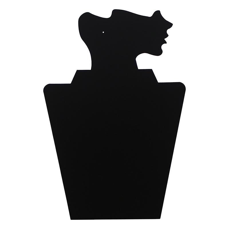 Серьги с боковой стороной из бархатной ткани, подвеска-ожерелье, черная картонная подставка для дисплея