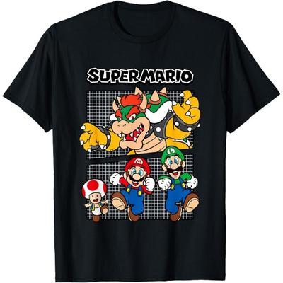 Классическая футболка с трио прыжков Super Mario: Боузер и Друзья