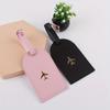 Portable PU Leather Luggage Tag Suitcase Identifier Label Bag Tags for Lunggage Boarding Bag Tag Travel Voyage Accessories