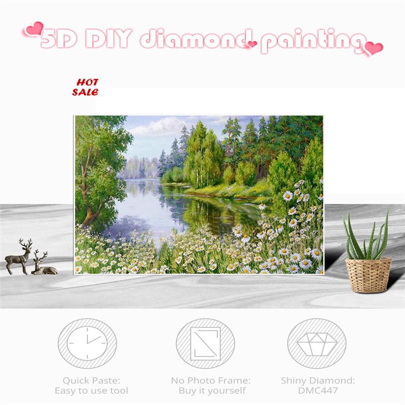 huacan DIY Алмазная вышивка цветы 5D природа пейзаж картина полный квадратный стразы домашний декор