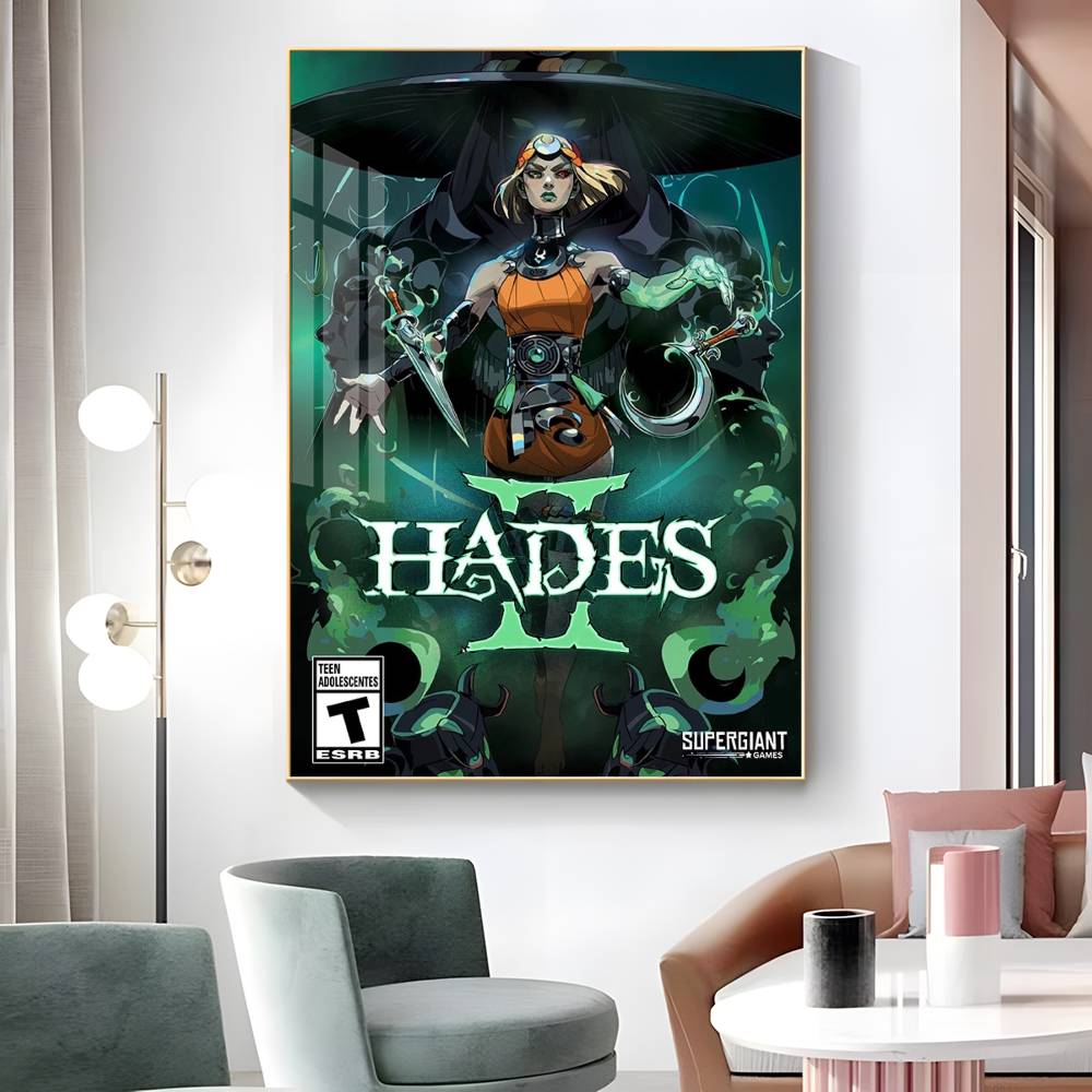 1 шт. Игры Hades Постер Наклейка Печать Водонепроницаемое Настенное Искусство Для Гостиной Спальни Домашний Декор
